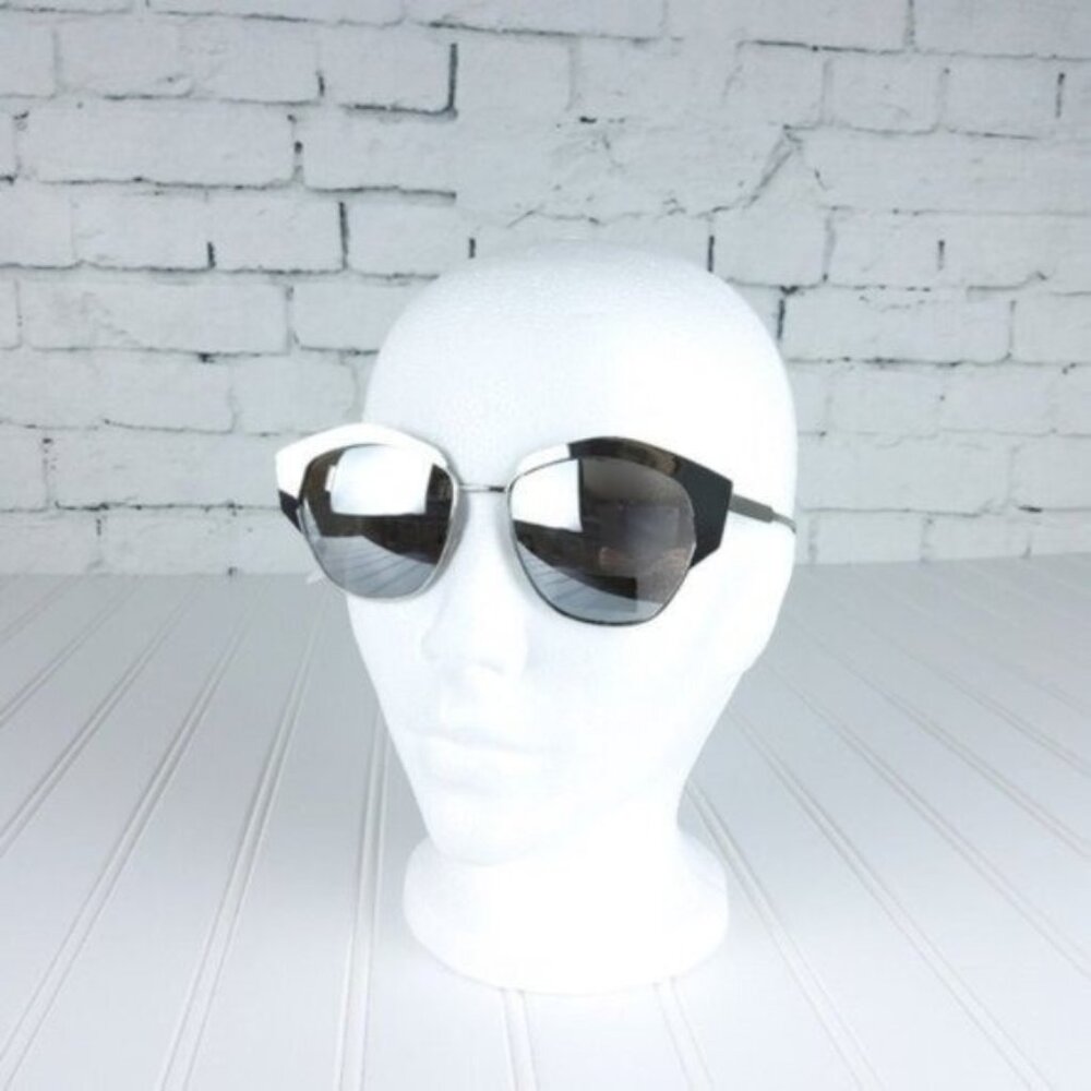 Joe's Jeans Silver Metallic Cat Eye Sunglasses